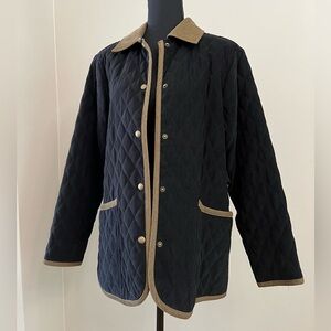 Blue Orvis classic quilted jacket